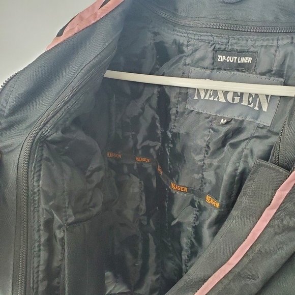 Nexgen Motorcycle Jacket Womens Medium Vented Black Bike Zip Removable Liner - Picture 7 of 10